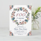 創立100周年記念パーティーフローラ 招待状 (スタンド正面)