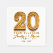 創立20周年パーソナライズされた スタンダードカクテルナプキン (正面)