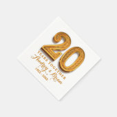 創立20周年パーソナライズされた スタンダードカクテルナプキン (角)