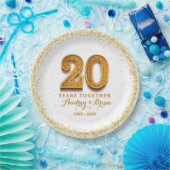 創立20周年パーソナライズされた ペーパープレート (パーティー)