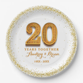 創立20周年パーソナライズされた ペーパープレート