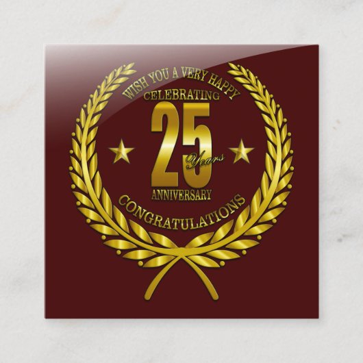 創立25周年おめでとう エンクロージャーカード (正面)