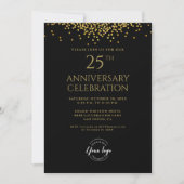 創立25周年記念 ブラックゴールド 招待状 (正面)