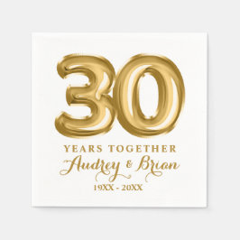 創立30周年パーソナライズされた スタンダードカクテルナプキン