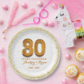 創立30周年パーソナライズされた ペーパープレート (パーティー)