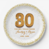 創立30周年パーソナライズされた ペーパープレート (正面)