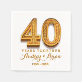 創立40周年パーソナライズされた スタンダードカクテルナプキン