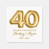 創立40周年パーソナライズされた スタンダードカクテルナプキン (正面)