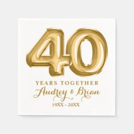 創立40周年パーソナライズされた スタンダードカクテルナプキン