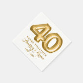 創立40周年パーソナライズされた スタンダードカクテルナプキン (角)