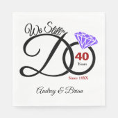 創立40周年パーソナライズされた スタンダードランチョンナプキン (正面)