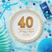 創立40周年パーソナライズされた ペーパープレート (パーティー)