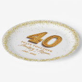 創立40周年パーソナライズされた ペーパープレート (アングル)