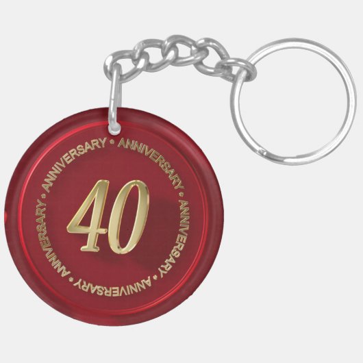 創立40周年記念レッドワックスシール キーホルダー (裏面右)