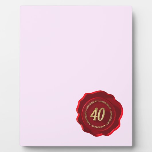 創立40周年記念レッドワックスシール フォトプラーク (正面)