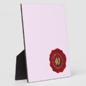 創立40周年記念レッドワックスシール フォトプラーク (側面)