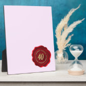 創立40周年記念レッドワックスシール フォトプラーク (側面)