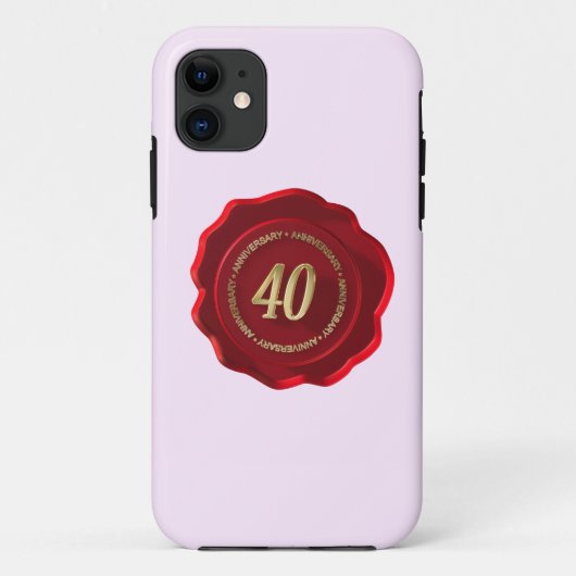 創立40周年記念レッドワックスシール Case-Mate iPhoneケース (裏面)