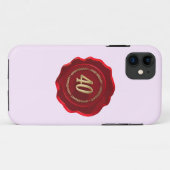 創立40周年記念レッドワックスシール Case-Mate iPhoneケース (裏面(横))