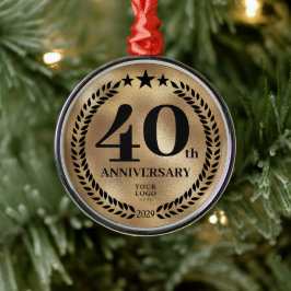 創立40周年記念金ゴールドクリスマス メタルオーナメント
