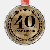 創立40周年記念金ゴールドクリスマス メタルオーナメント (正面)