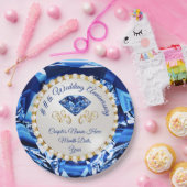 創立45周年または65周年結婚のパーティー用品 ペーパープレート (パーティー)