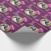 創立5周年記念結婚ピンクトルマリン写真 ラッピングペーパー (角)