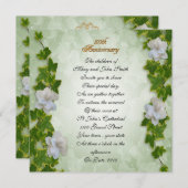 創立50周年の願いアイビーとクチナシ 招待状 (正面/裏面)