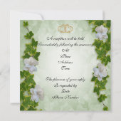 創立50周年の願いアイビーとクチナシ 招待状 (裏面)