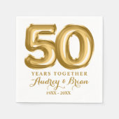 創立50周年パーソナライズされた スタンダードカクテルナプキン (正面)