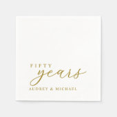 創立50周年パーソナライズされた スタンダードカクテルナプキン (正面)