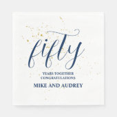 創立50周年パーソナライズされた スタンダードランチョンナプキン (正面)