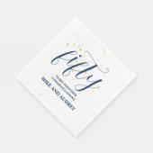 創立50周年パーソナライズされた スタンダードランチョンナプキン (角)