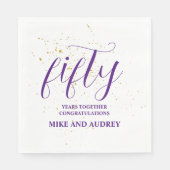 創立50周年パーソナライズされた スタンダードランチョンナプキン (正面)