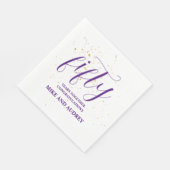 創立50周年パーソナライズされた スタンダードランチョンナプキン (角)