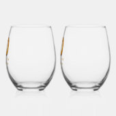 創立50周年パーソナライズされた ステムなしワイングラス (左)