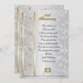 創立50周年パーティの招待状 エレガント 招待状 (正面/裏面)