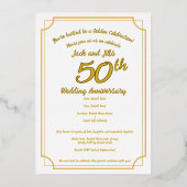 創立50周年モダン 箔招待状 (裏面)