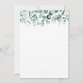 創立50周年結婚のユーカリ植物学 招待状 (裏面)