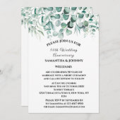 創立50周年結婚のユーカリ植物学 招待状 (正面/裏面)