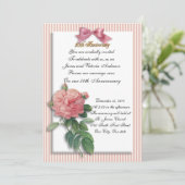 創立50周年結婚の発願ピンク・ローズ 招待状 (スタンド正面)