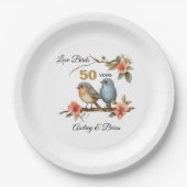 創立50周年記念パーソナライズされた年 ペーパープレート (正面)