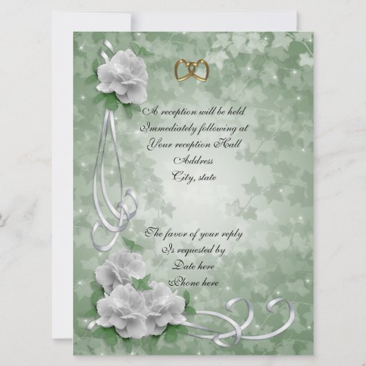 創立50周年記念ホワイトローズ 招待状 (裏面)