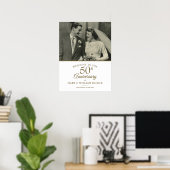創立50周年記念写真結婚歓迎サイン ポスター (ホームオフィス)