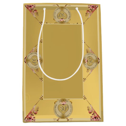 創立50周年記念結婚抱き枕 ミディアムペーパーバッグ (正面)