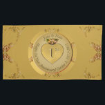 創立50周年記念結婚金 枕カバー<br><div class="desc">ハートのエンブレムとメダリオンの文字と共に1結婚周年か50周年を祝う豪華な枕ケースのセットは、どのように特別な?!ロマンチック華美なtouchのためのハートグラフィックスと黄金の黄金。あなたもしのためだけに作られたカスタマイズやイラストレーションを望む，ちょうど私にメッセージと私はすぐに戻って取得する！</div>