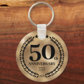 創立50周年記念金ゴールド キーホルダー (正面)