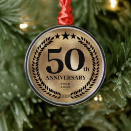 創立50周年記念金ゴールド メタルオーナメント
