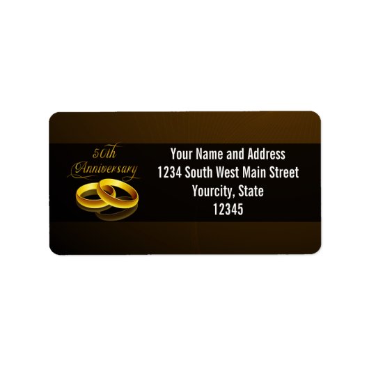 創立50周年 |金ゴールドスクリプト ラベル (正面)