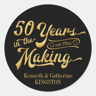 創立50周年 50年 名前 ラウンドシール